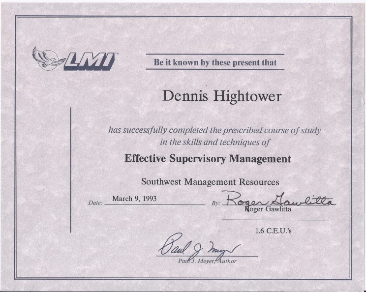 Effective Supervisory Management Course