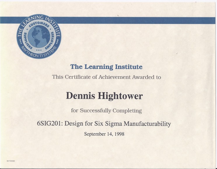 Six-Sigma for Manufacturability